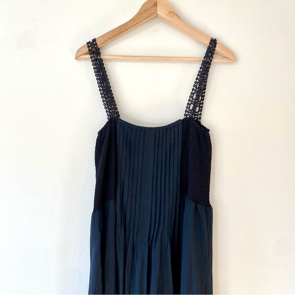 Parker June Embroidered Maxi Dress Black White Added Straps Medium - Picture 9 of 11